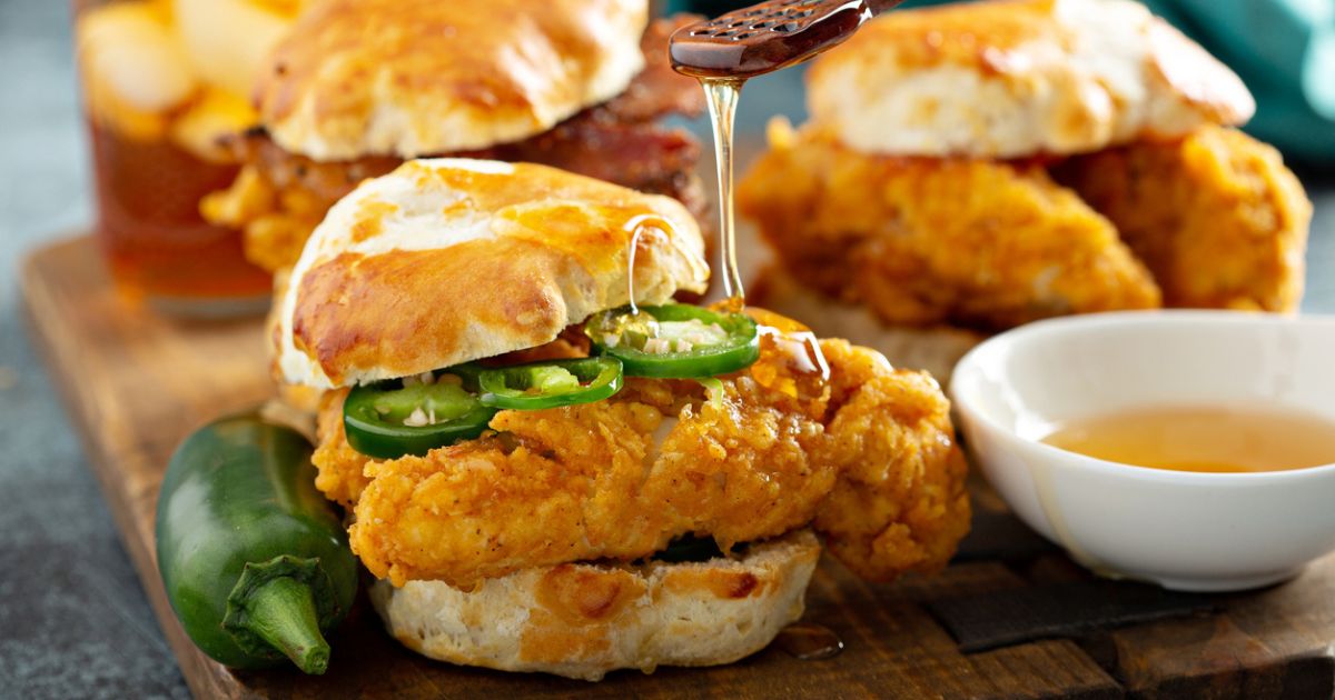 Stock image of buttermilk fried chicken