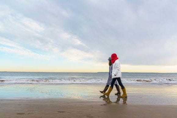 Walking in winter Brighton