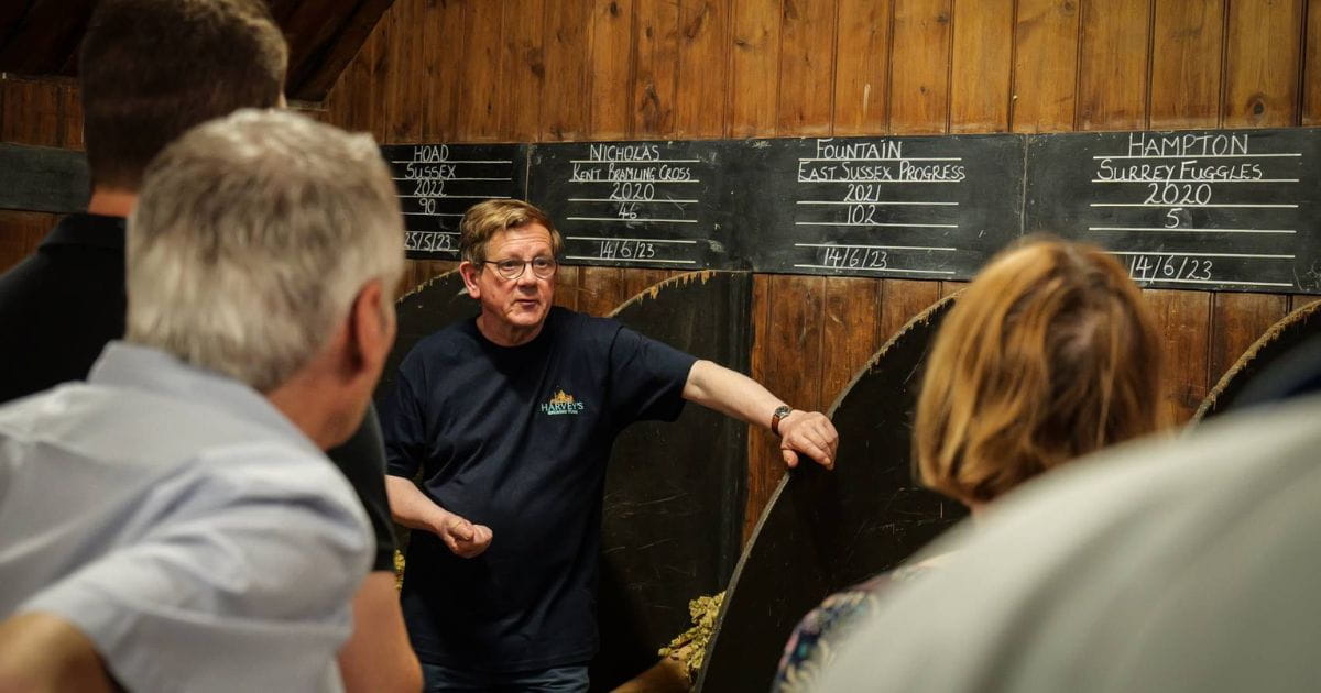 Guided tours and tastings at Harvey's brewery Lewes Sussex
