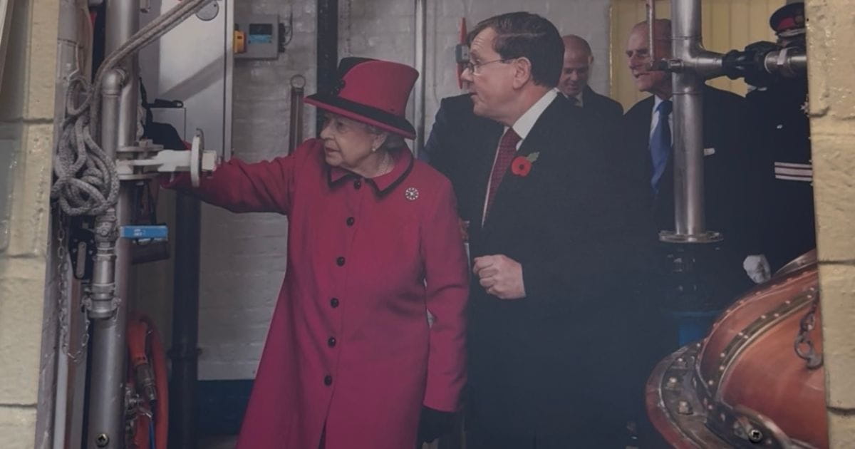 Queen Elizabeth II visits Harvey's Brewery sussex