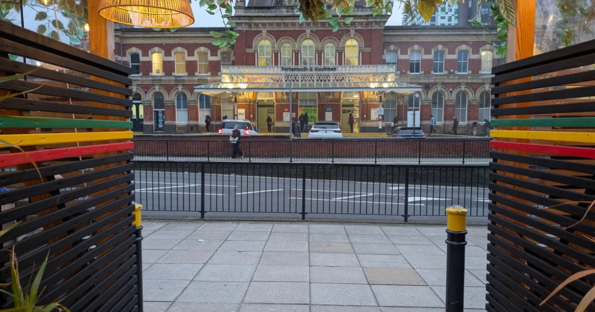 View from Nattys Portsmouth to the station