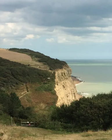 Coastal view of Hastings