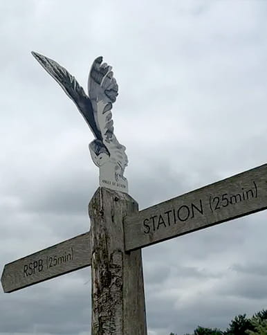 A signpost on a walking trail