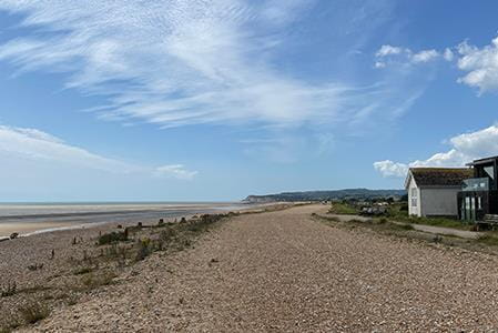 Beach view with some houses