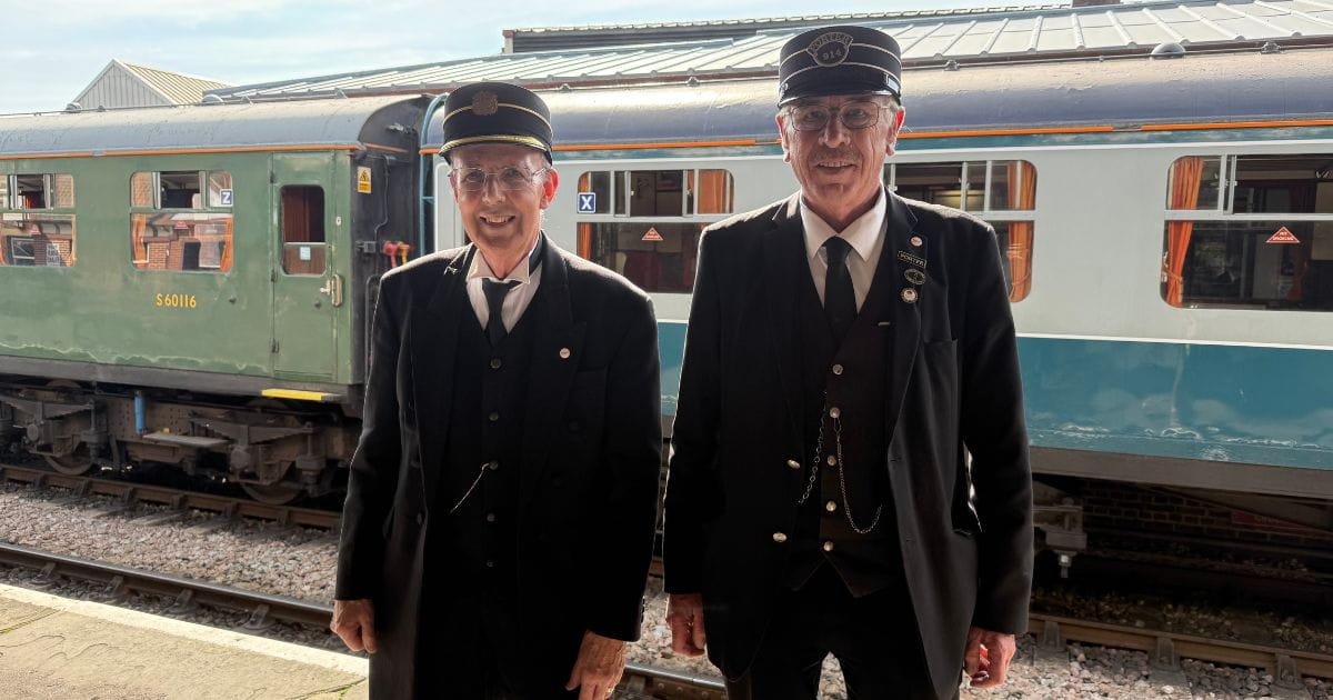Bluebell Railway volunteers Station master