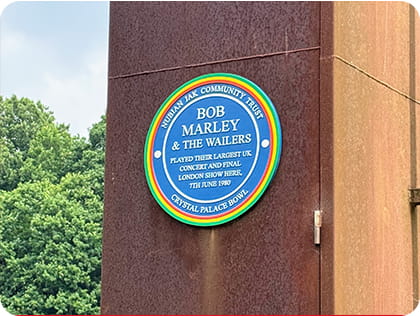 Wall plaque of Bob Marley