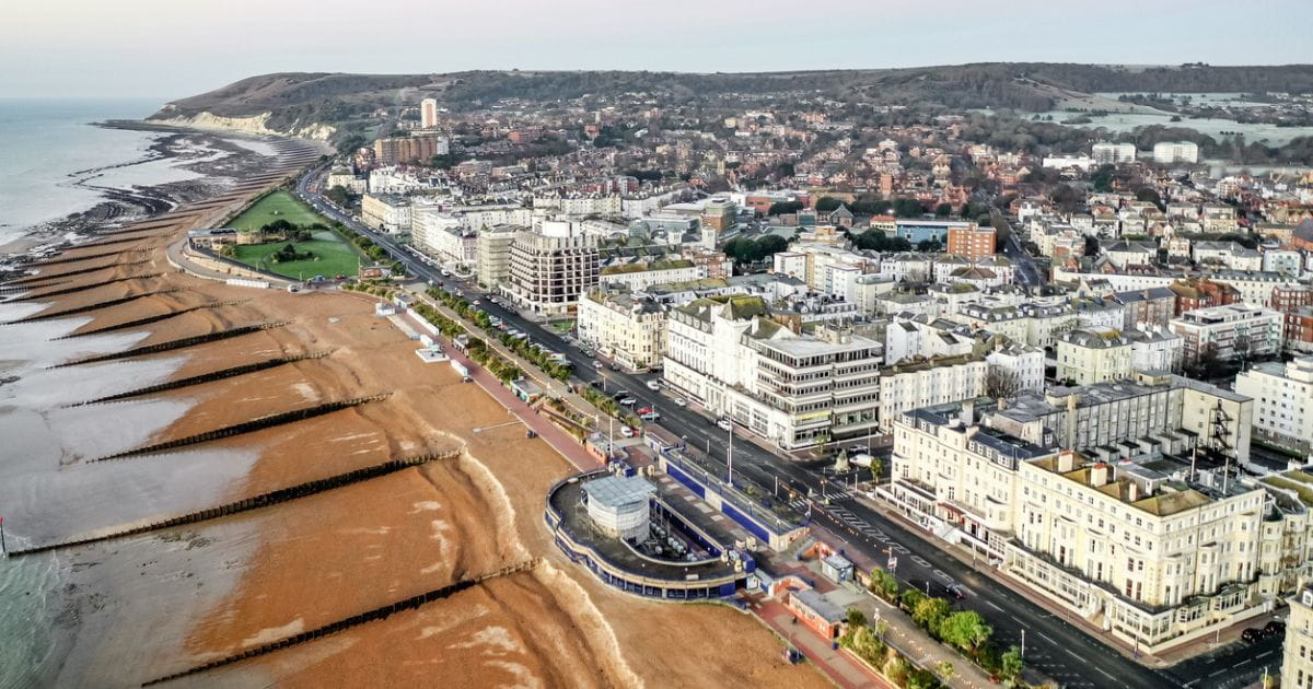 Aerial image of Eastbourne seafront