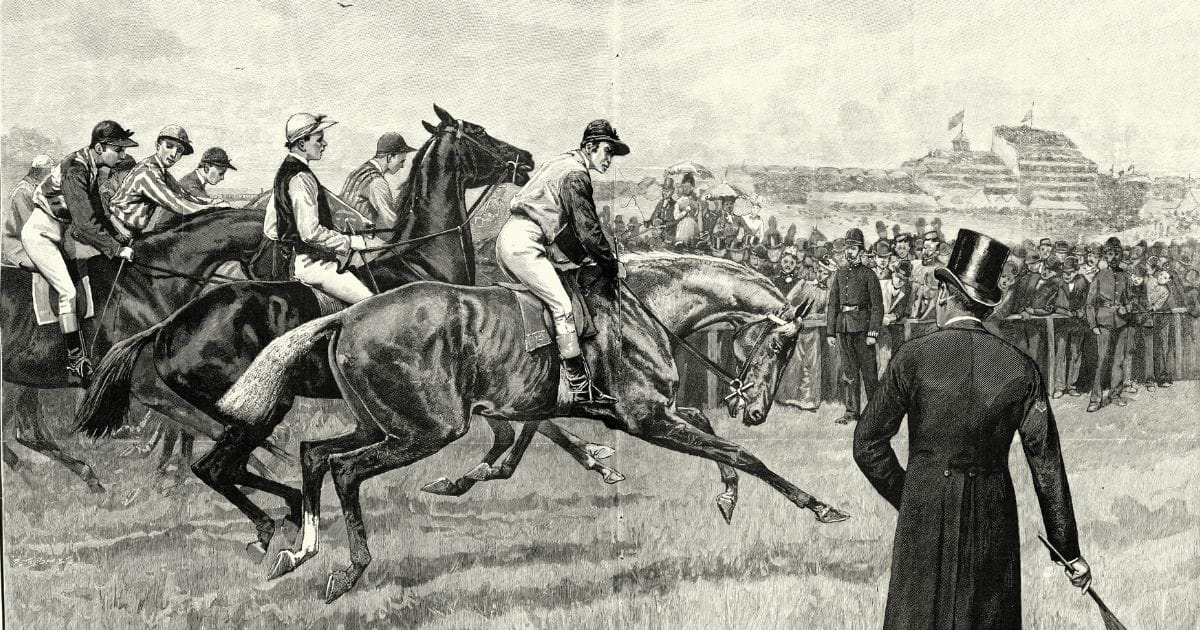 Vintage illustration of the Epsom Derby
