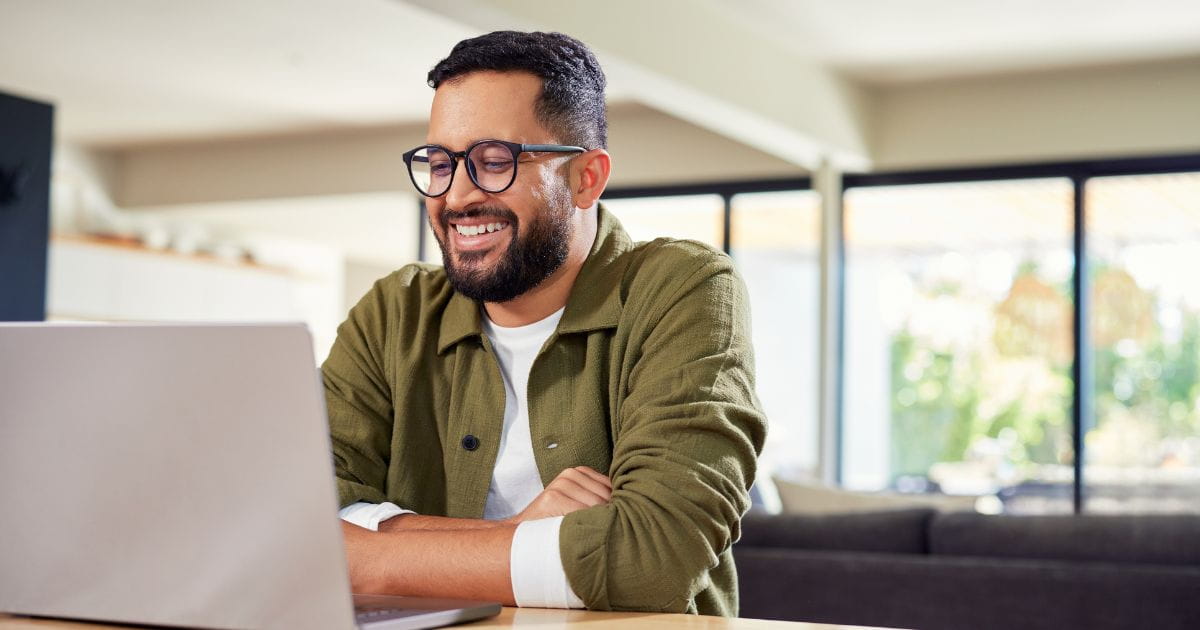 Business traveller using a laptop