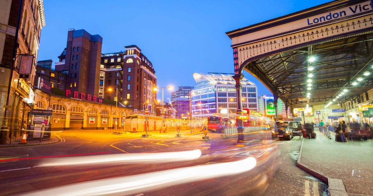 Outside London Victoria Railway Station