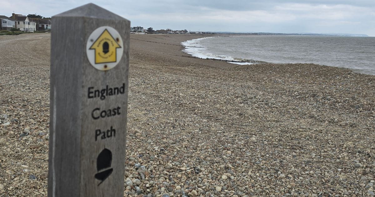 English coast path national walking trail Pevensey