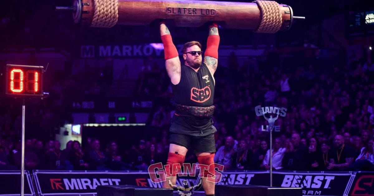 Andy Flynn Strongman Competing Giants Live Log Press