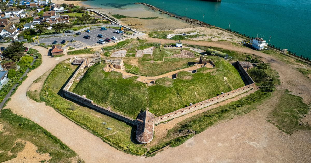 Shoreham fort aerial view
