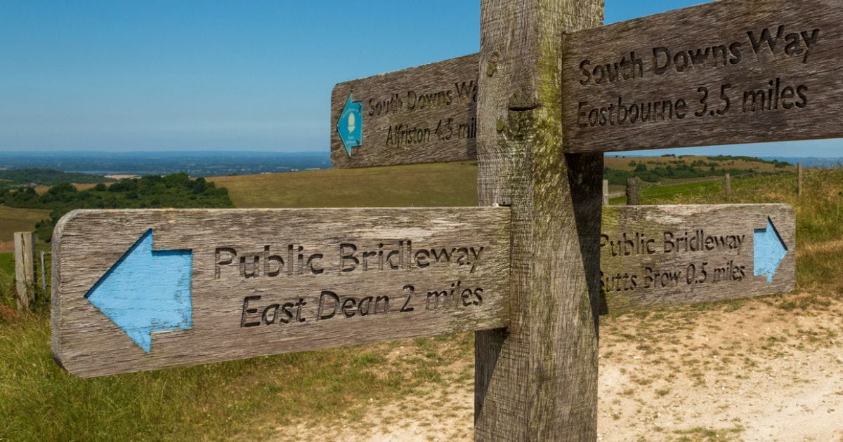 South Downs Way waymark signpost