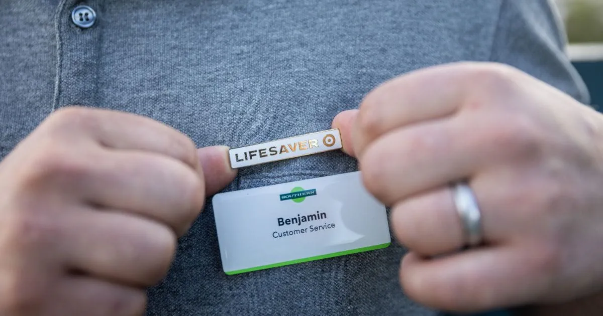 Benjamin Southern Railway with his lifesaver badge