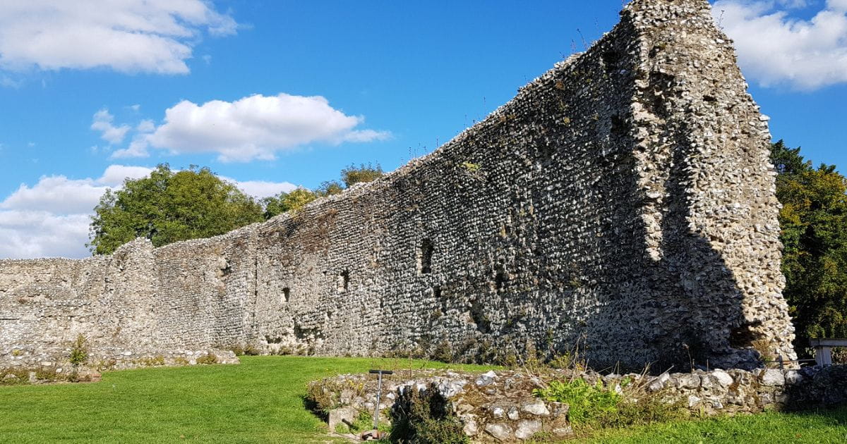 Anglo-saxon stone castle Eynsford Castle Kent England