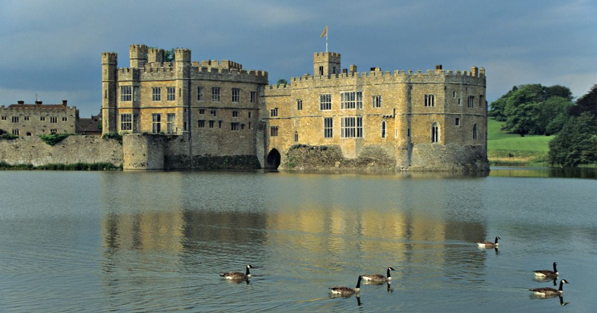 A stock image of Leeds Castle in Kent