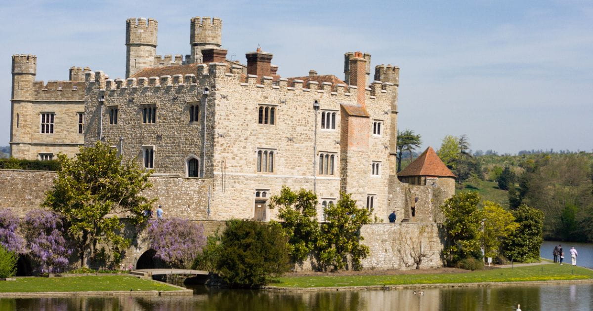 A stock image of Leeds Castle in Kent