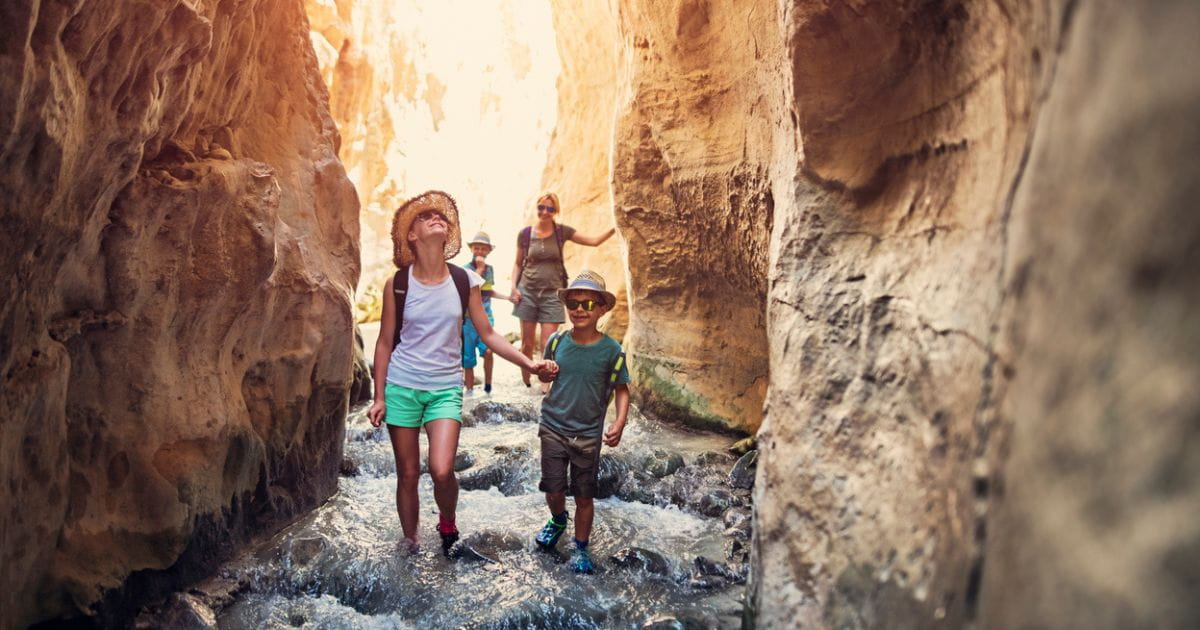 Family on holiday in Spain