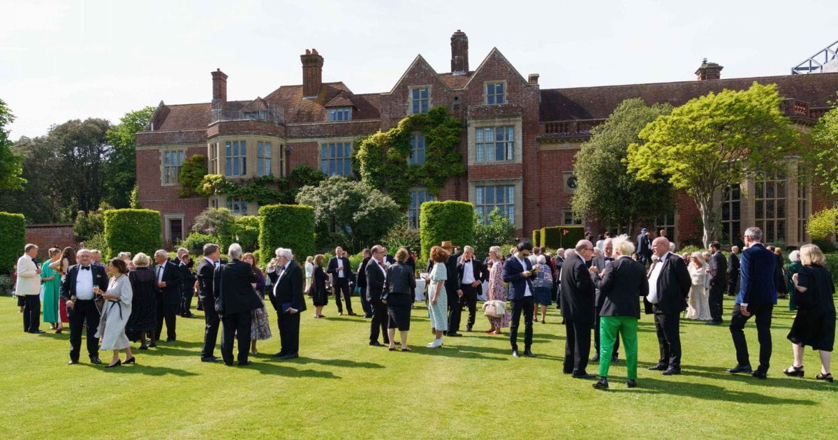 Glyndebourne Opera House patrons on lawn