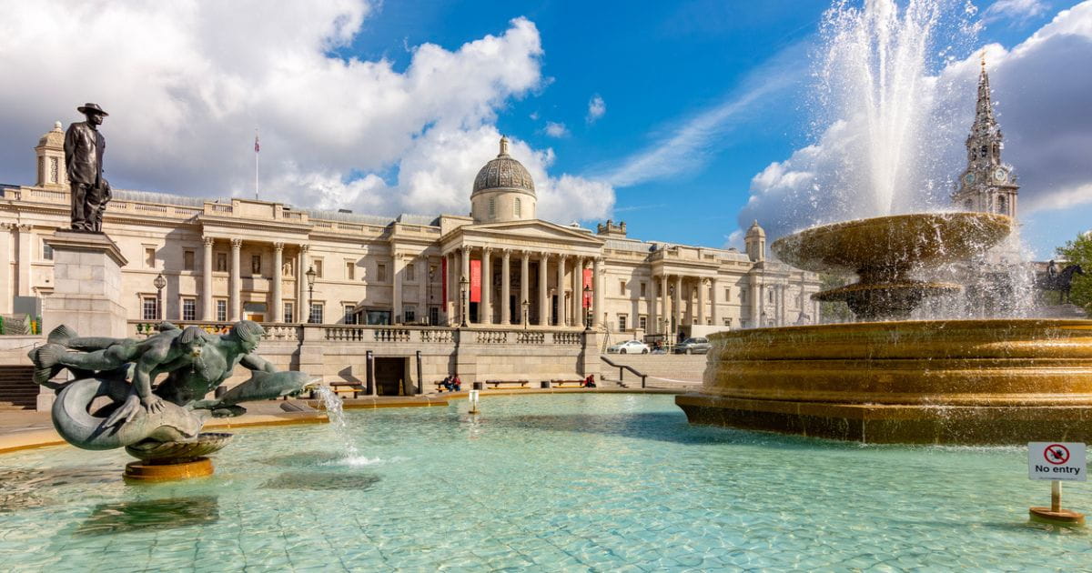 National Gallery London Trafalgar Square near Victoria station
