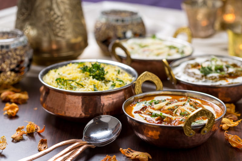 a bowl of food on a table