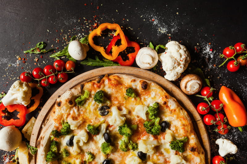a bunch of food on a plate